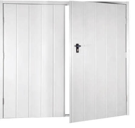 Side hinged Garage Doors in White by FORT